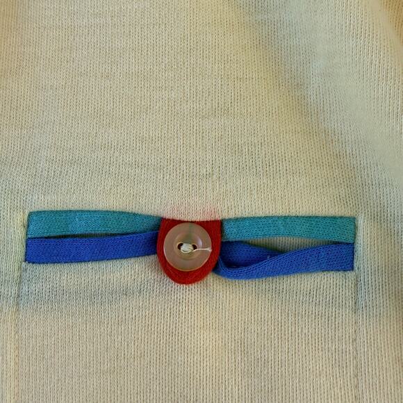 VTG 70s Queens Way to Fashion Polo Shirt Yellow Colorblock Women’s L Preppy - Picture 8 of 10